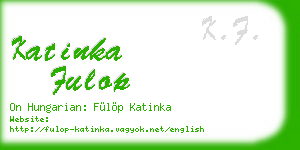 katinka fulop business card